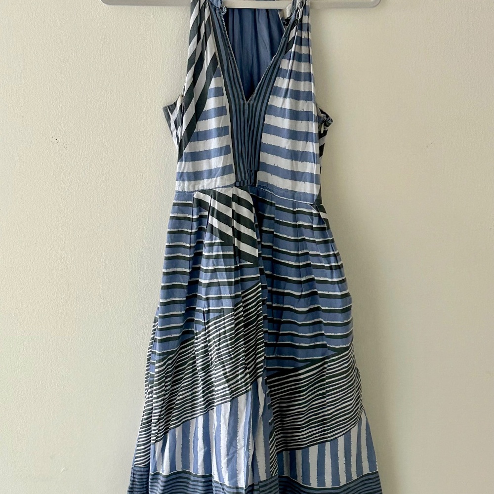 Anthropologie Dress by Viola — Blue & White Striped Halter